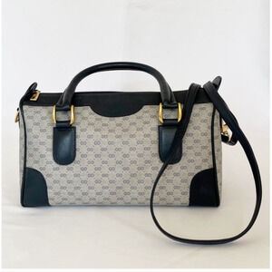 GUCCI Vintage Micro GG Doctor Boston Handle Bag